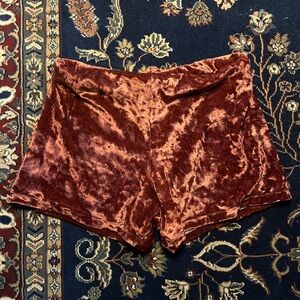 Velvet shorts size small